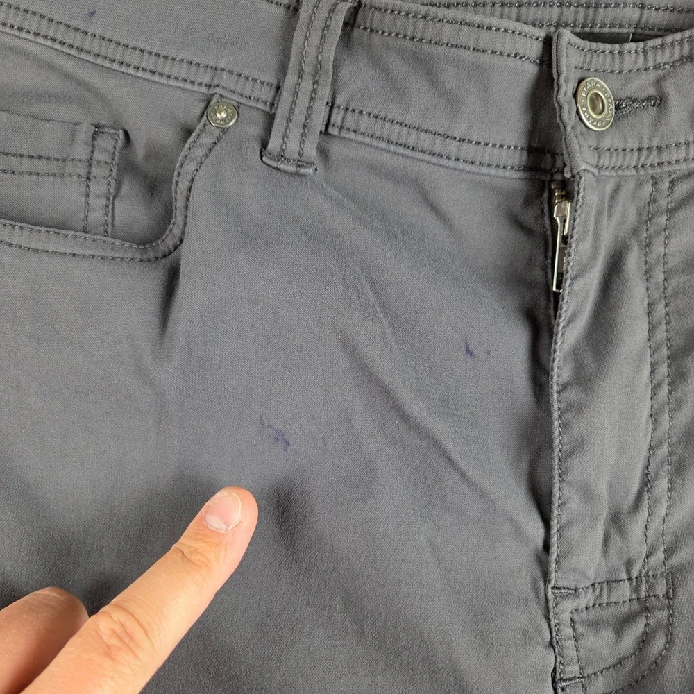 Prana Pants Mens 38x32‎ (36x30) Gray Brion Hiking Outdoor Stretch Slim Fit